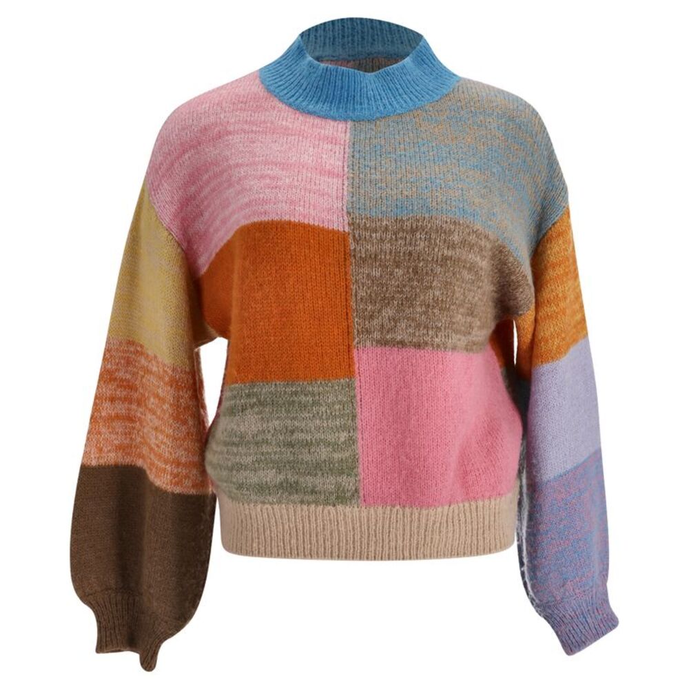 Stine Goya Adonis Patchwork Sweater in Multicolor Acrylic